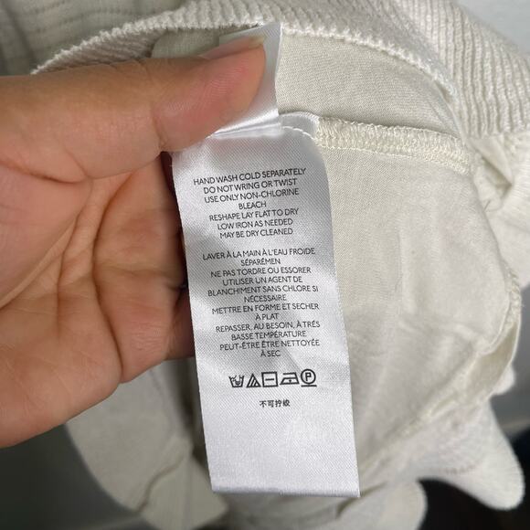 Anthropologie Womens Dress Size L White Sleeveless Knitted Crochet Style Lined - Picture 5 of 16